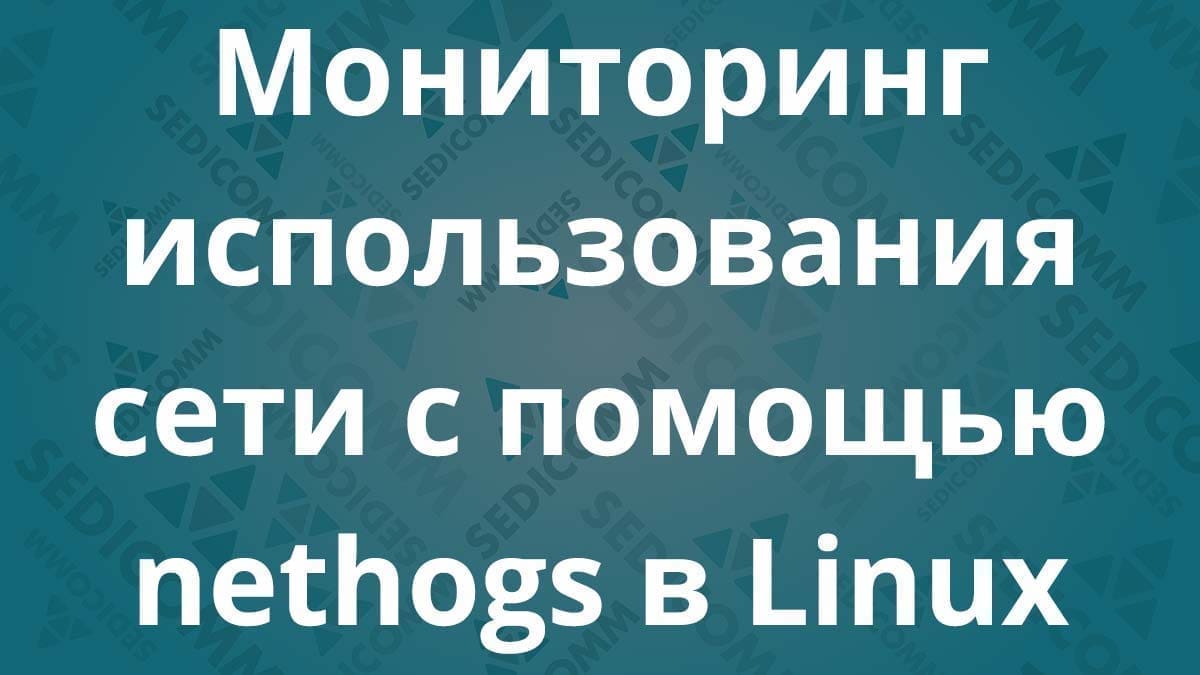 Мониторинг использования сети с помощью nethogs в Linux