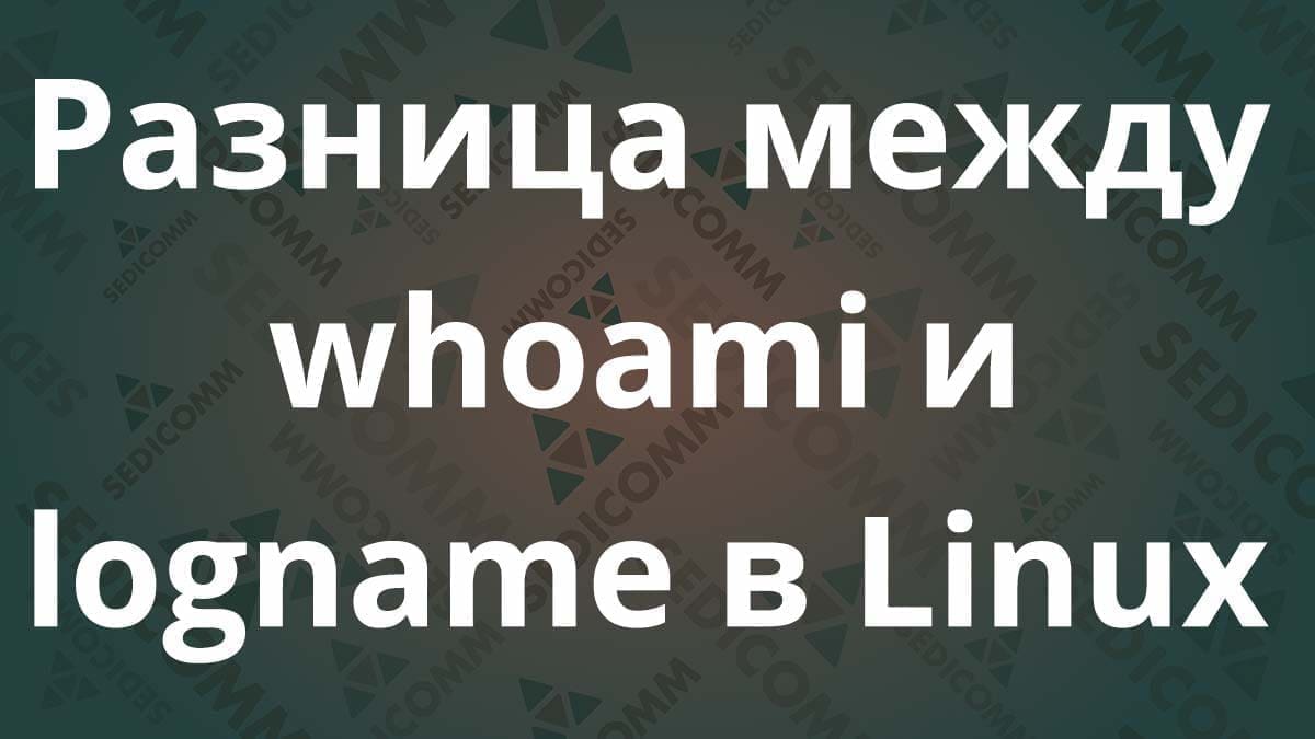 Разница между whoami и logname в Linux