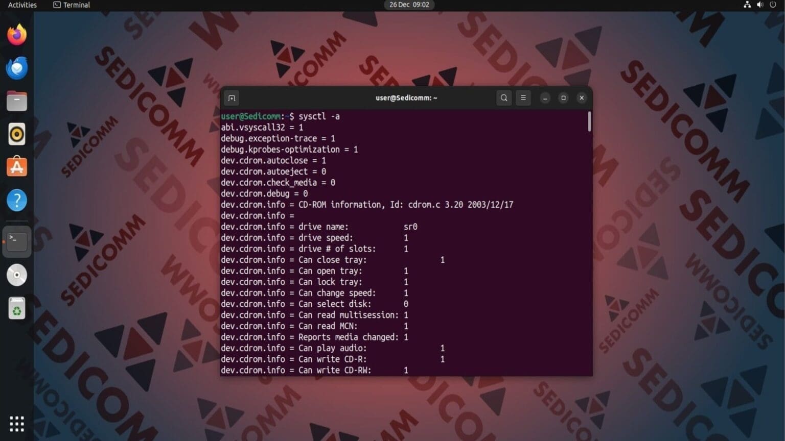 Команда sysctl в Linux с примерами