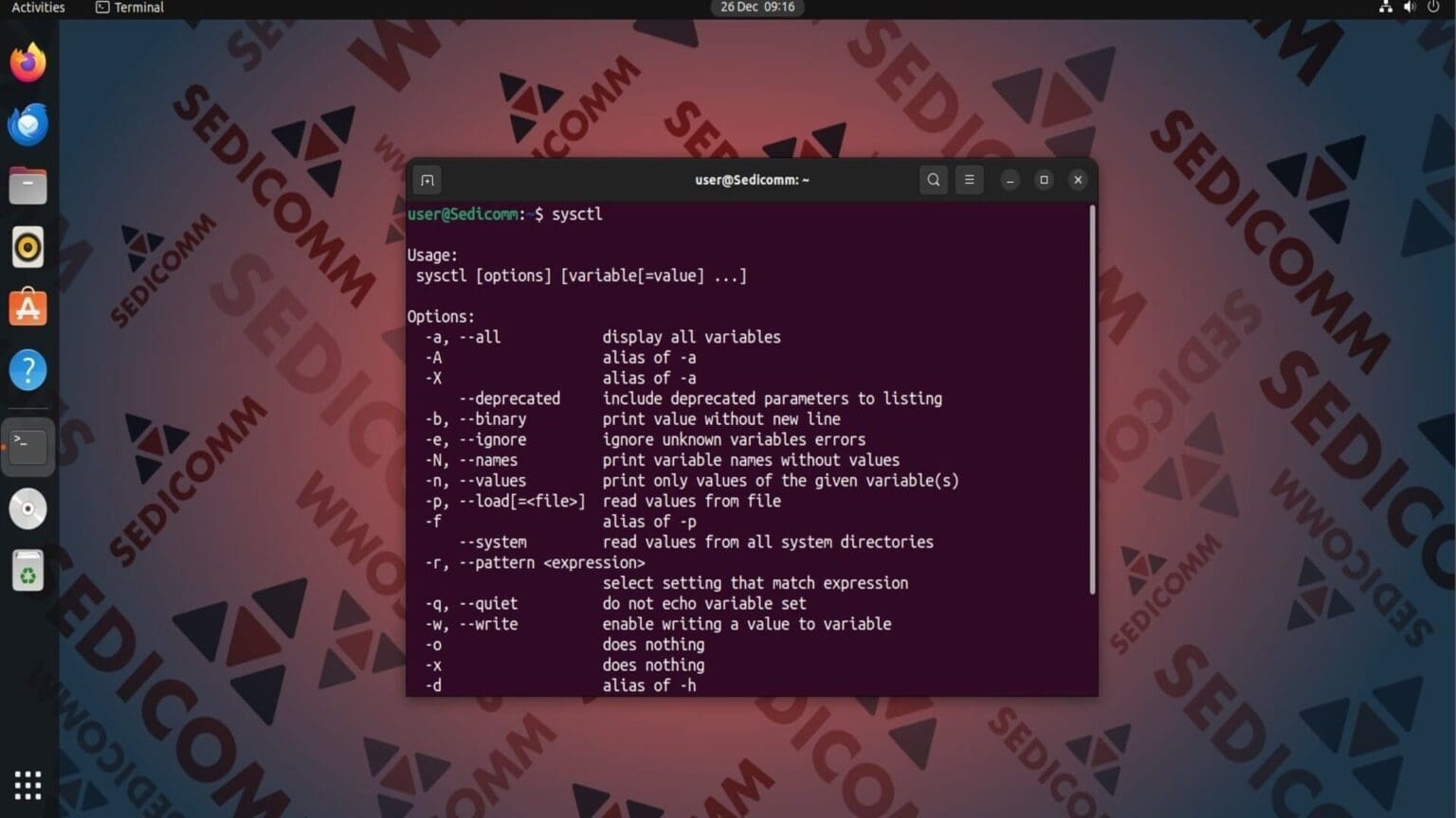 Команда sysctl в Linux с примерами