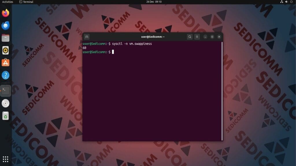 sysctl specific parameter value