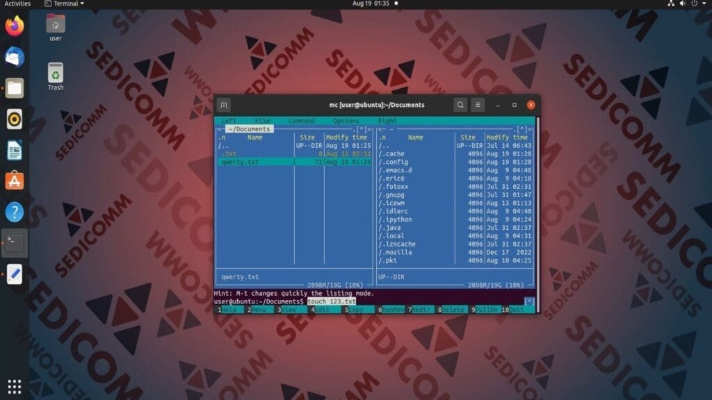 touch file