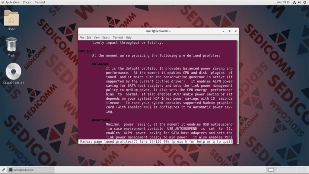 description profiles