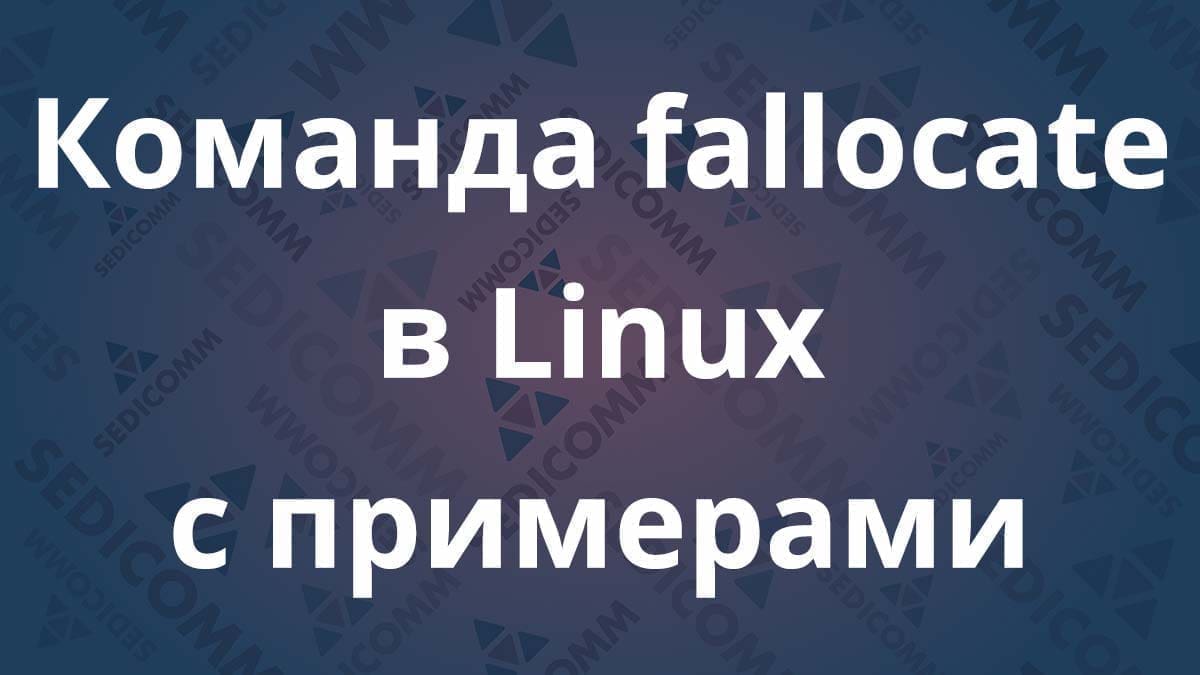 Команда fallocate в Linux с примерами