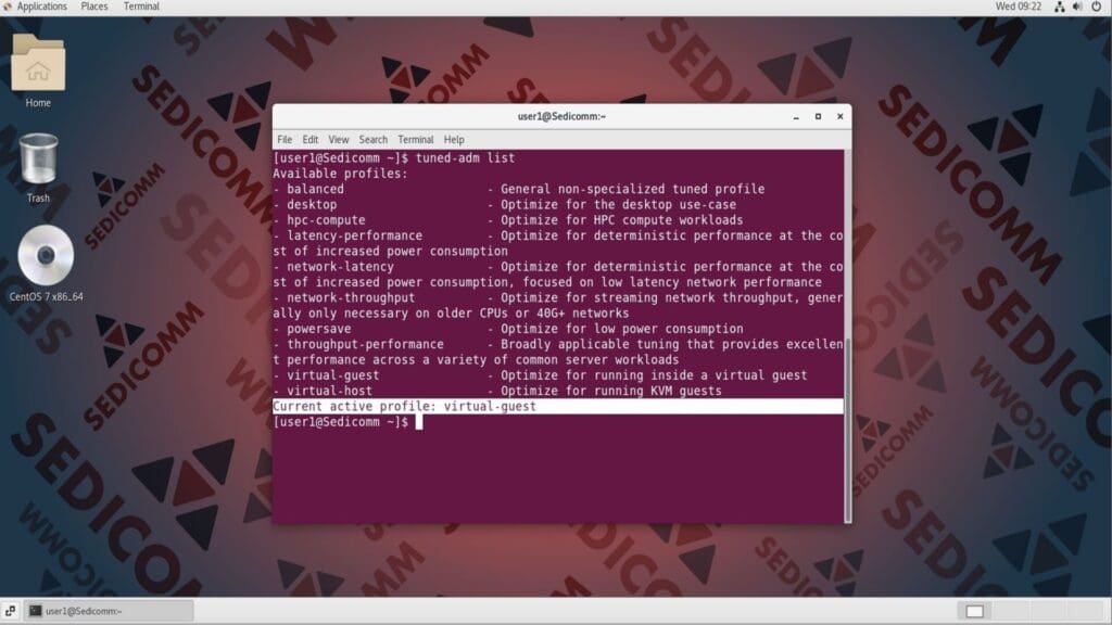 show list of profiles