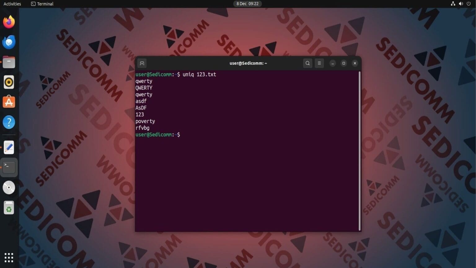 Команда uniq в Linux с примерами