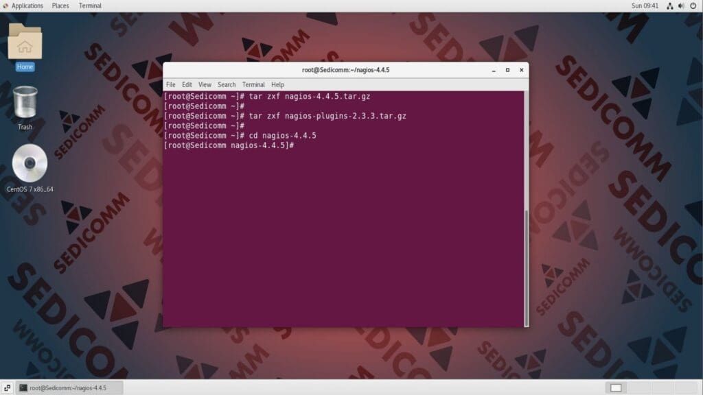 unpack nagios archive