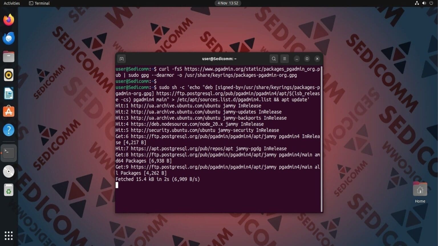 Как установить PgAdmin 4 в Debian Linux