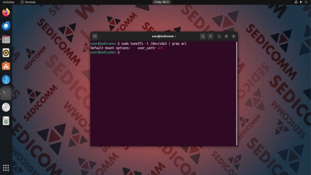 check if acl supported