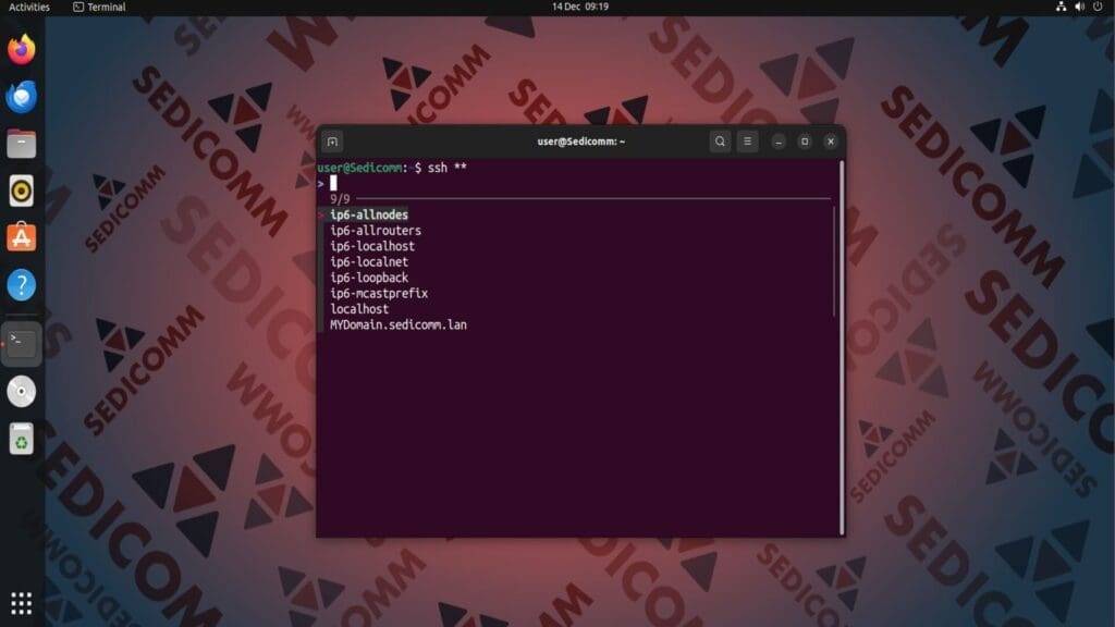 ssh autocomletion