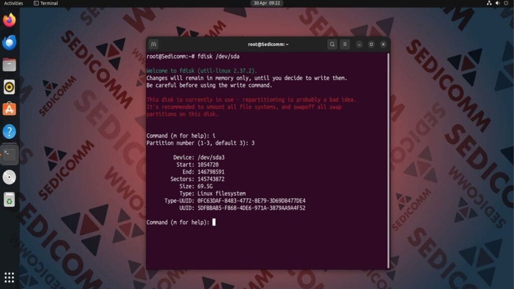 full info about partition