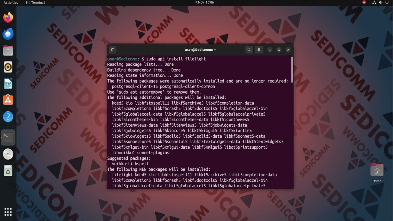 Как установить Filelight в Linux