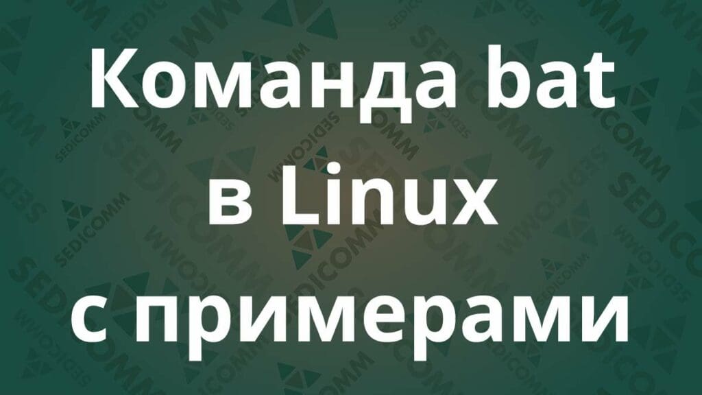 Команда bat в Linux с примерами