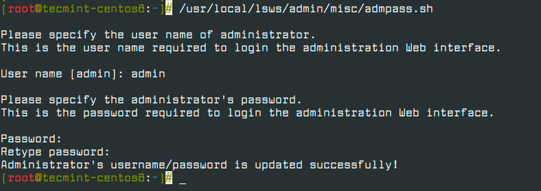Change-OpenLiteSpeed-Admin-Password