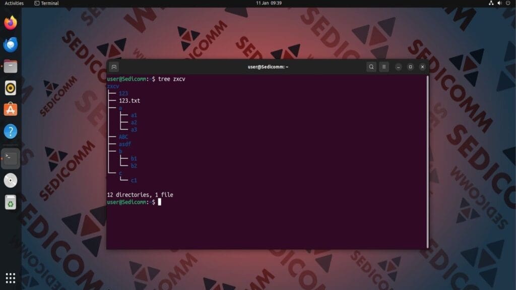 tree zxcv after reverse up