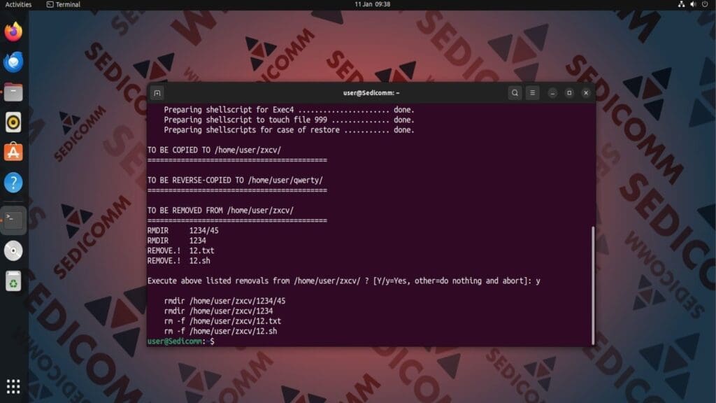 zaloha synchronize reverse up