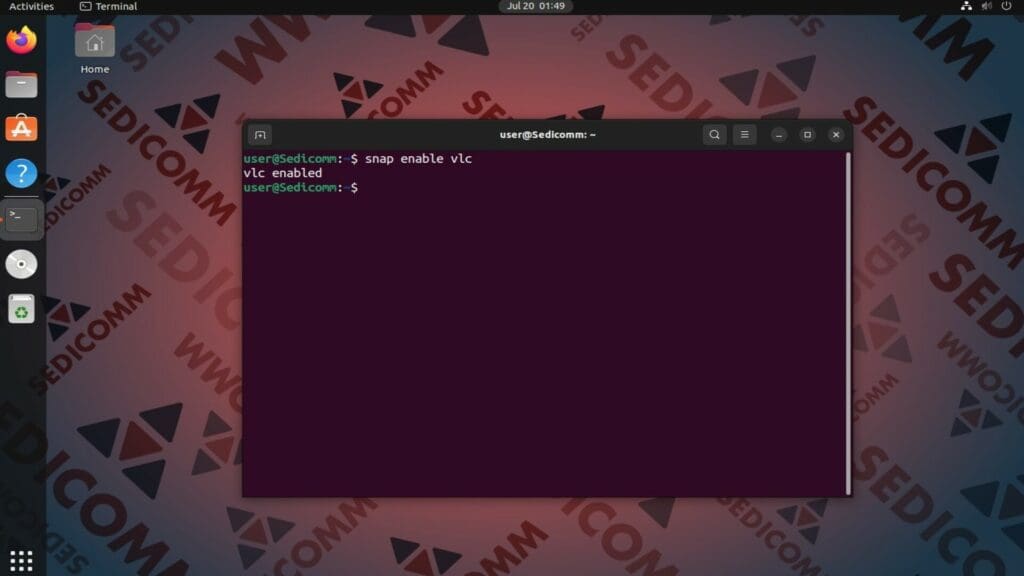 enable snap package