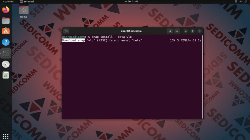 install package from specific channel