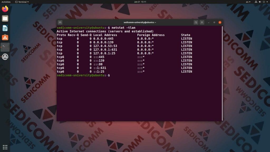 Команда netstat в Linux — TCP-порты