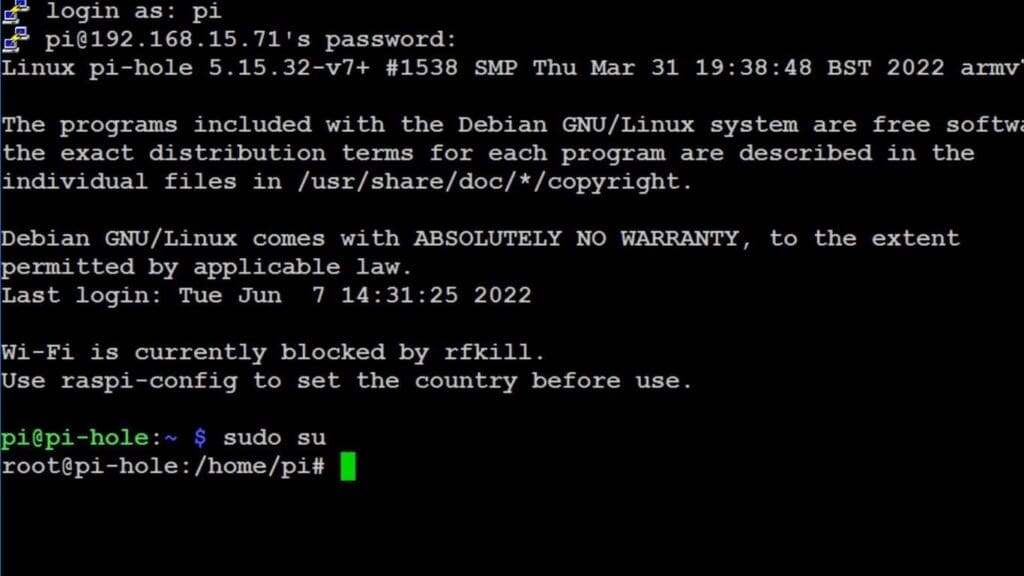 Получаем права суперпользователя Debian Linux на одноплатном компьютере по SSH