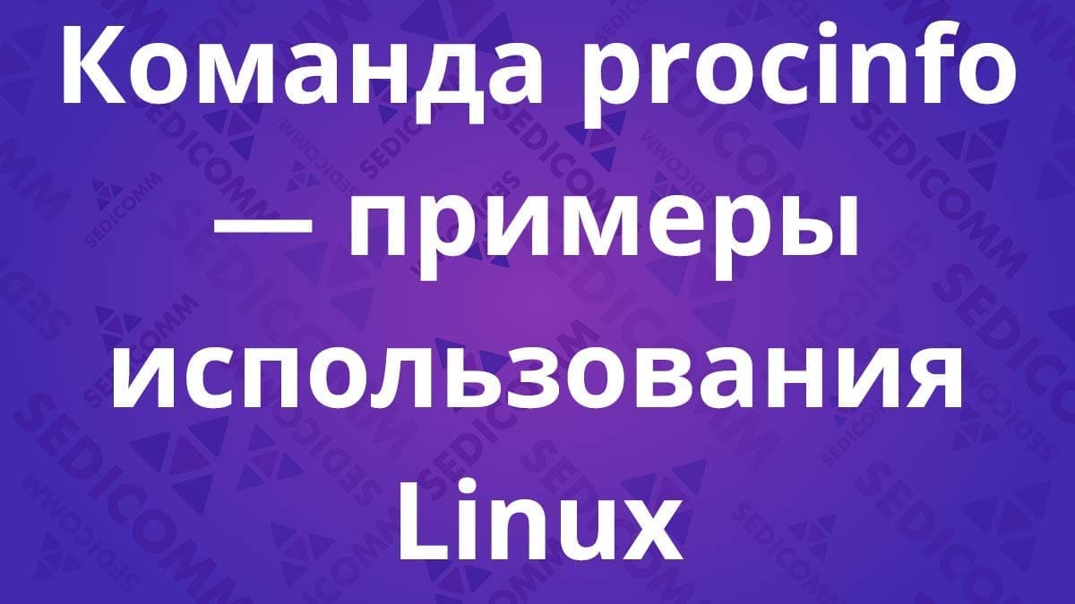 Команда procinfo — примеры использования Linux