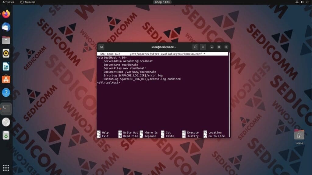 domain conf apache