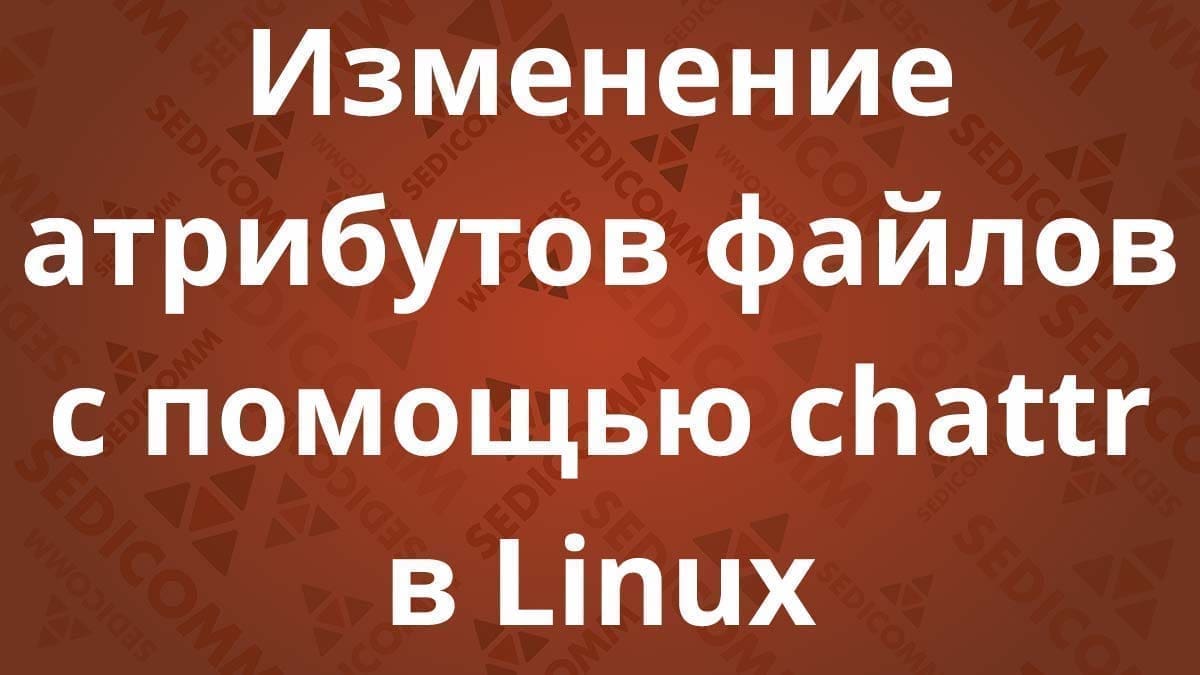 Изменение атрибутов файлов с помощью chattr в Linux