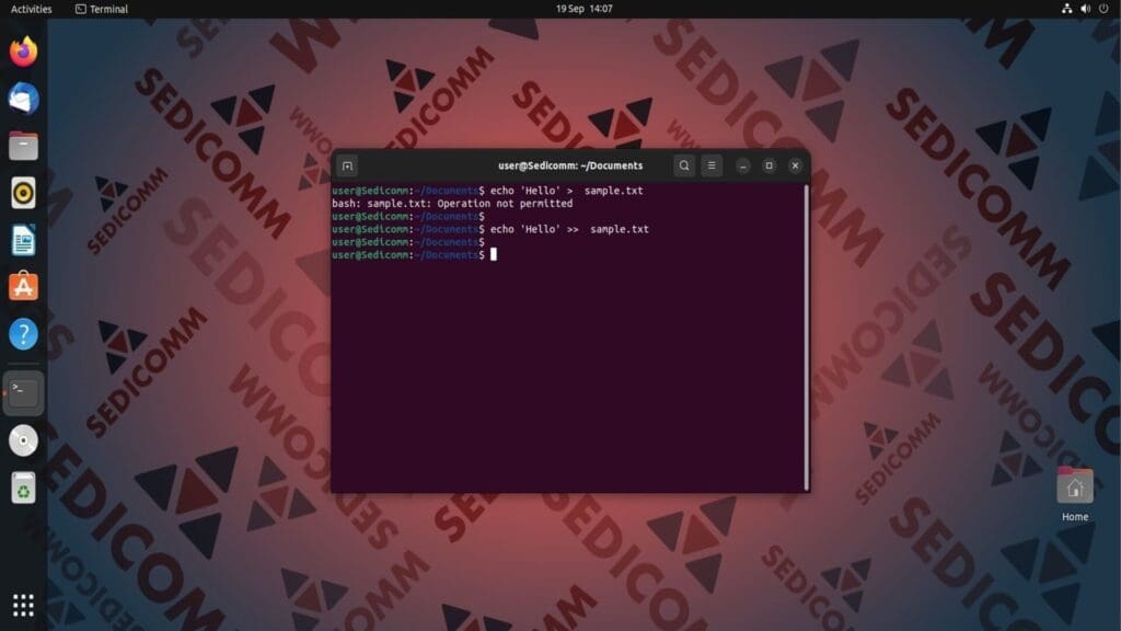 operations with append only