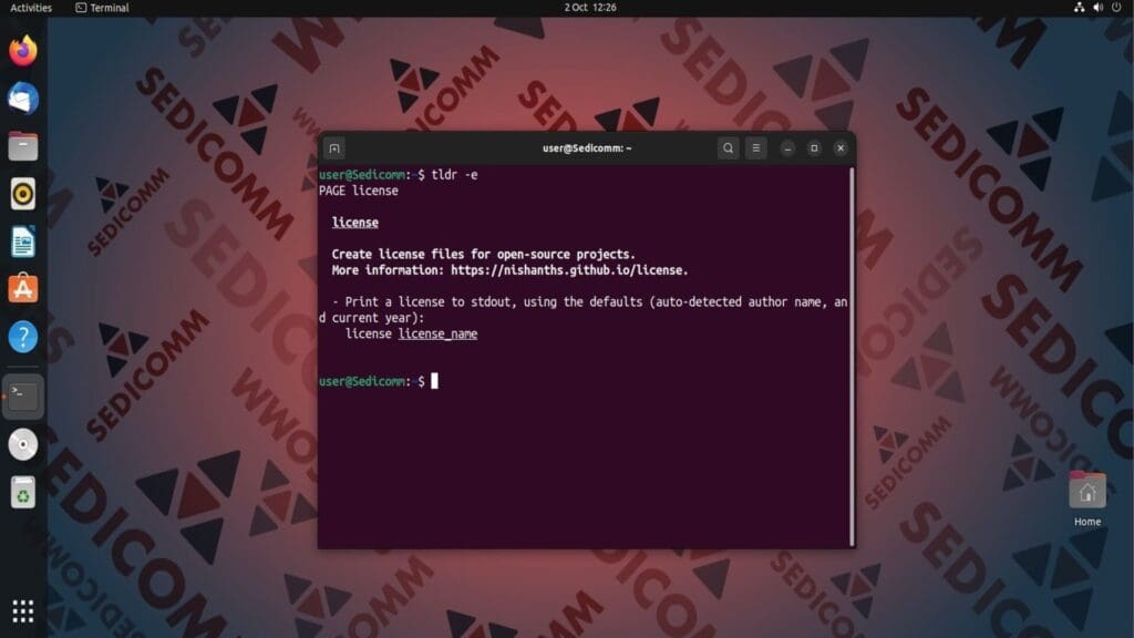 random command example