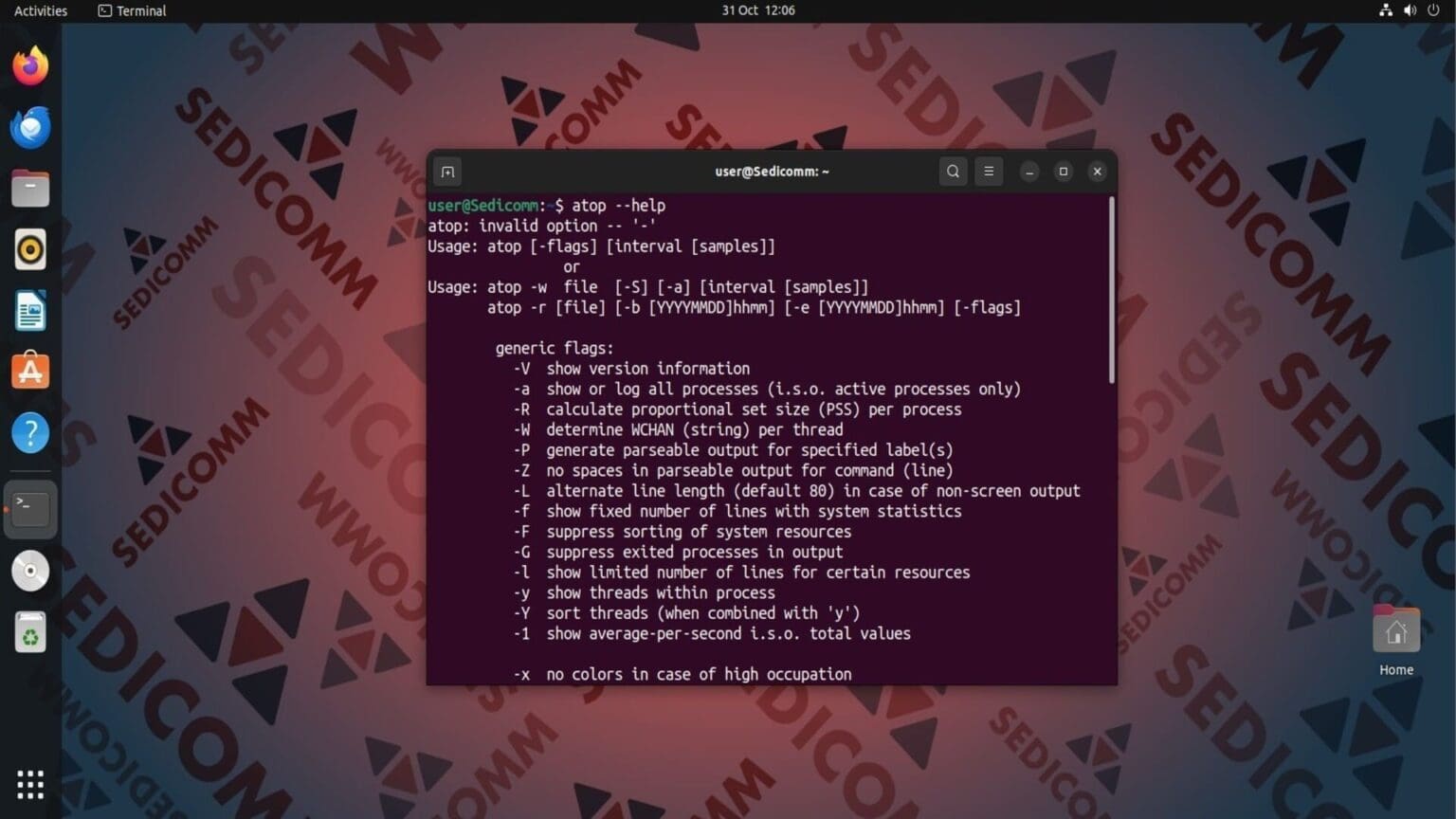 Мониторинг процессов с помощью atop в Linux