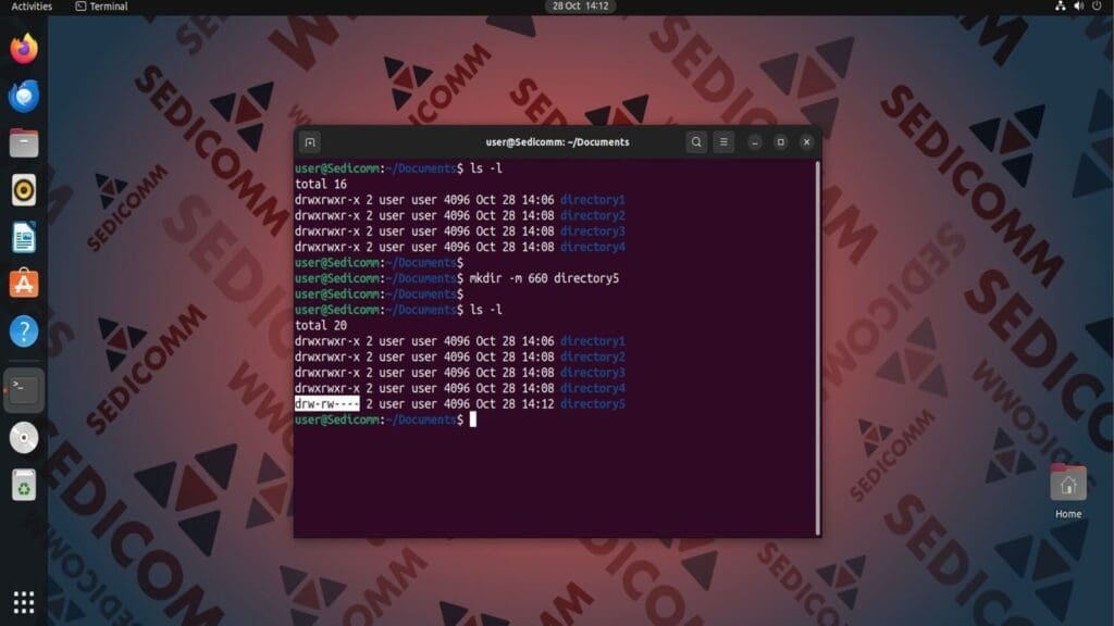 mkdir permissions
