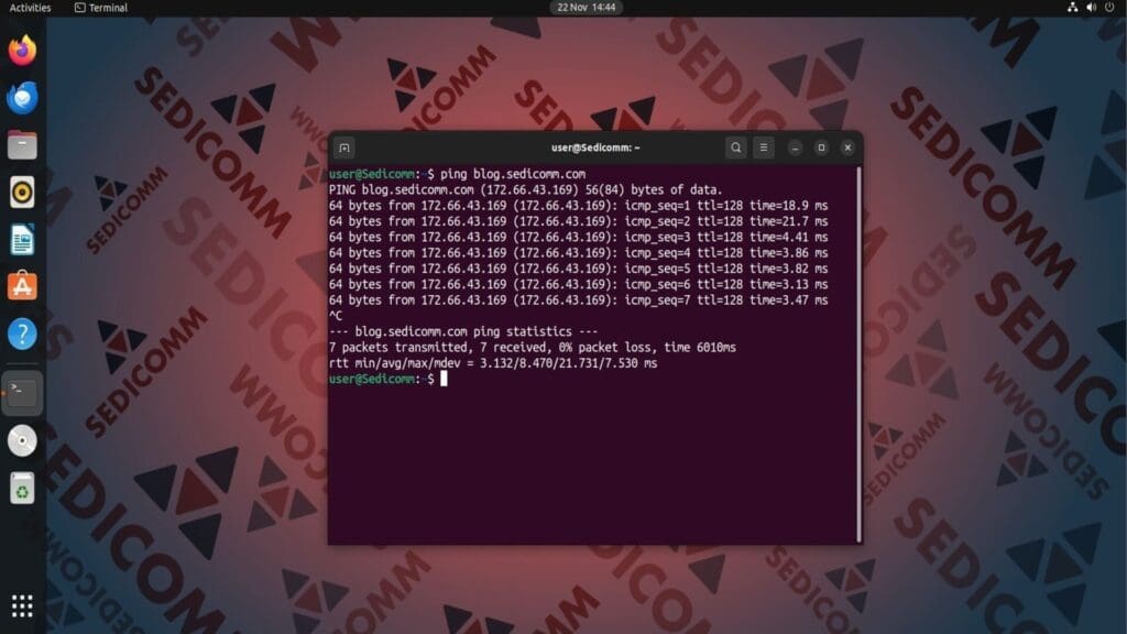 ping 1 host