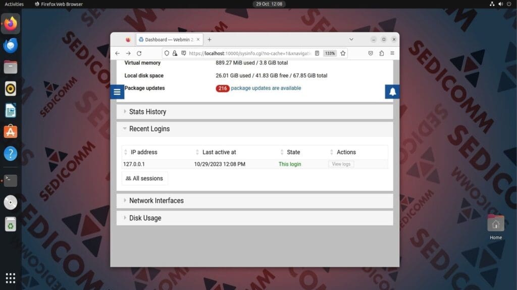 recent logins