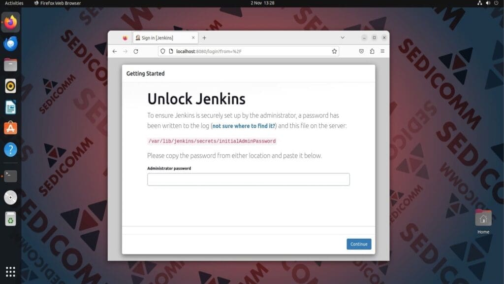 unlock jenkins