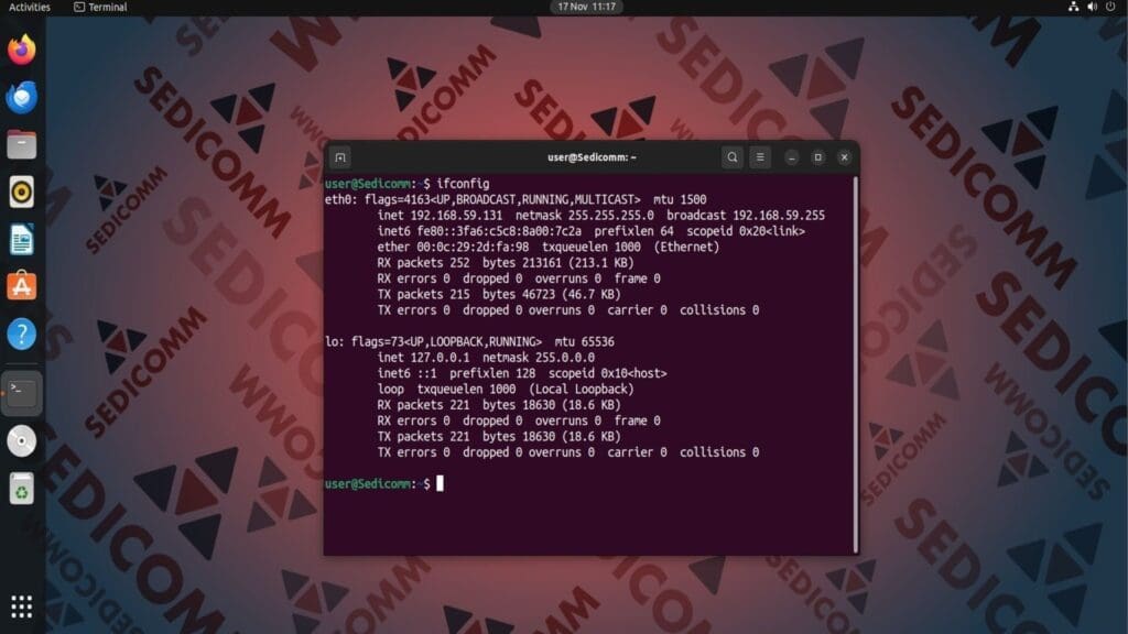 ifconfig after udev