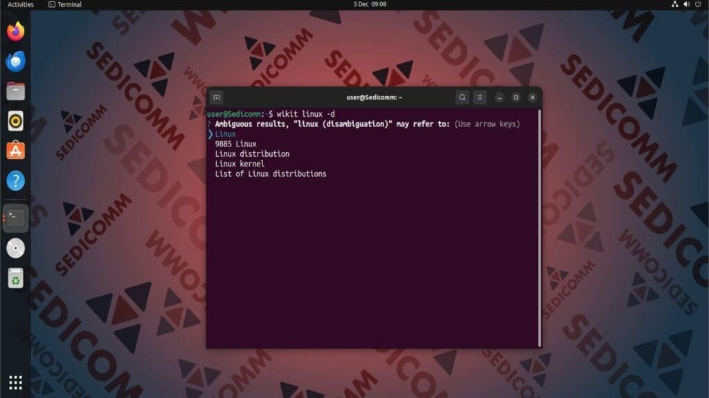 linux selection