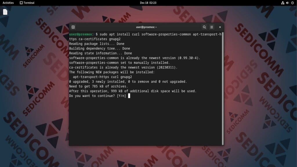 install neccessary packages