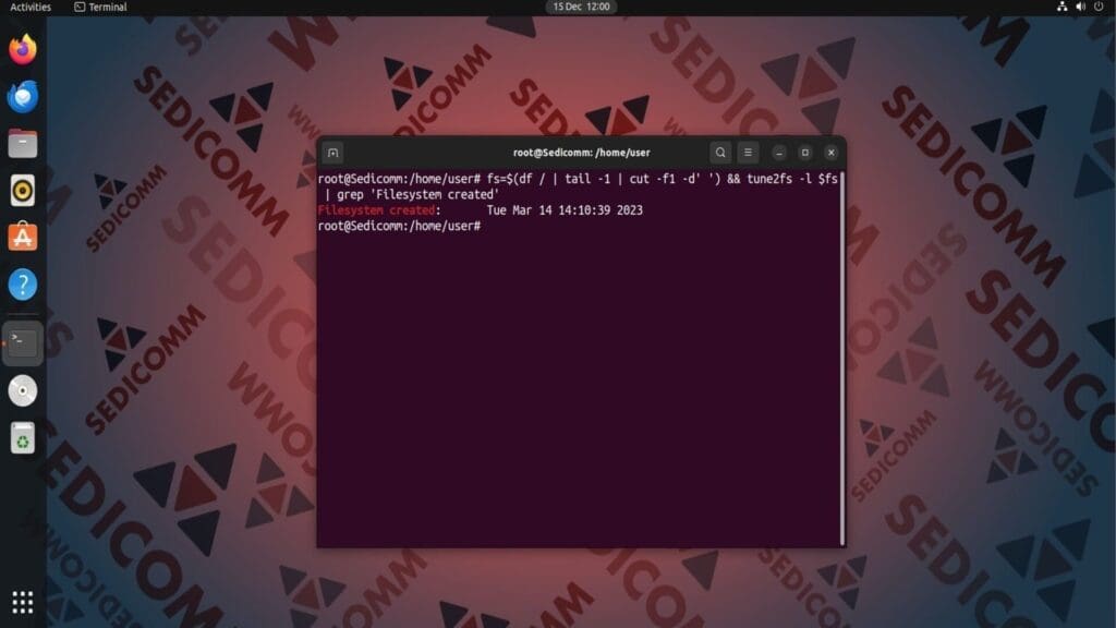 filesystem creation