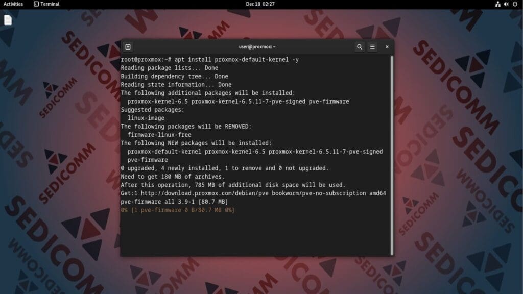 install proxmox kernel