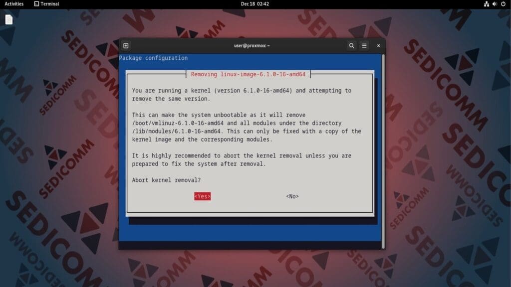linux kernel warning