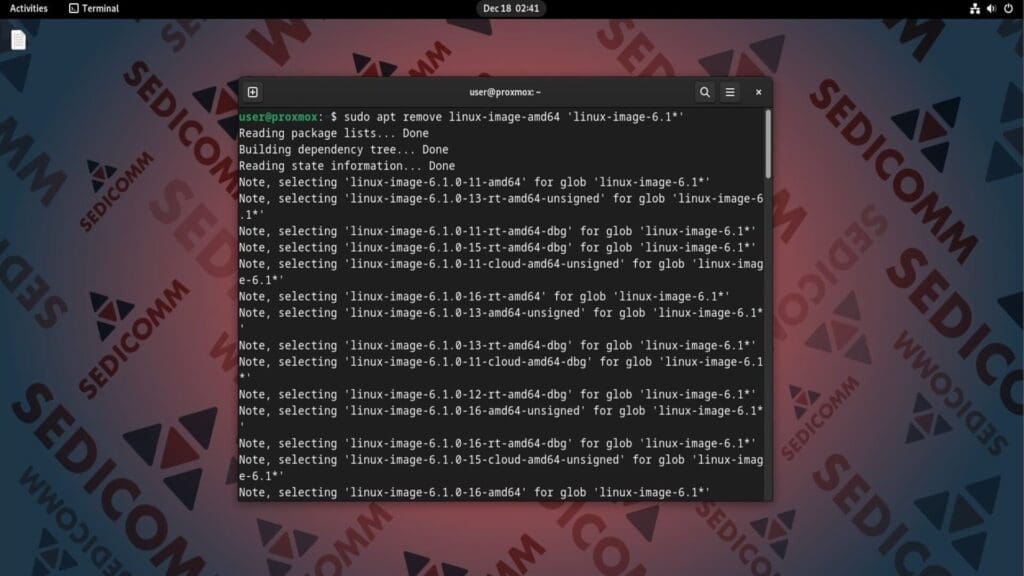 remove linux kernel