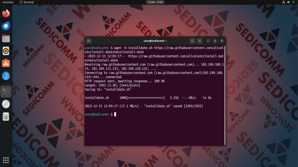wget install script