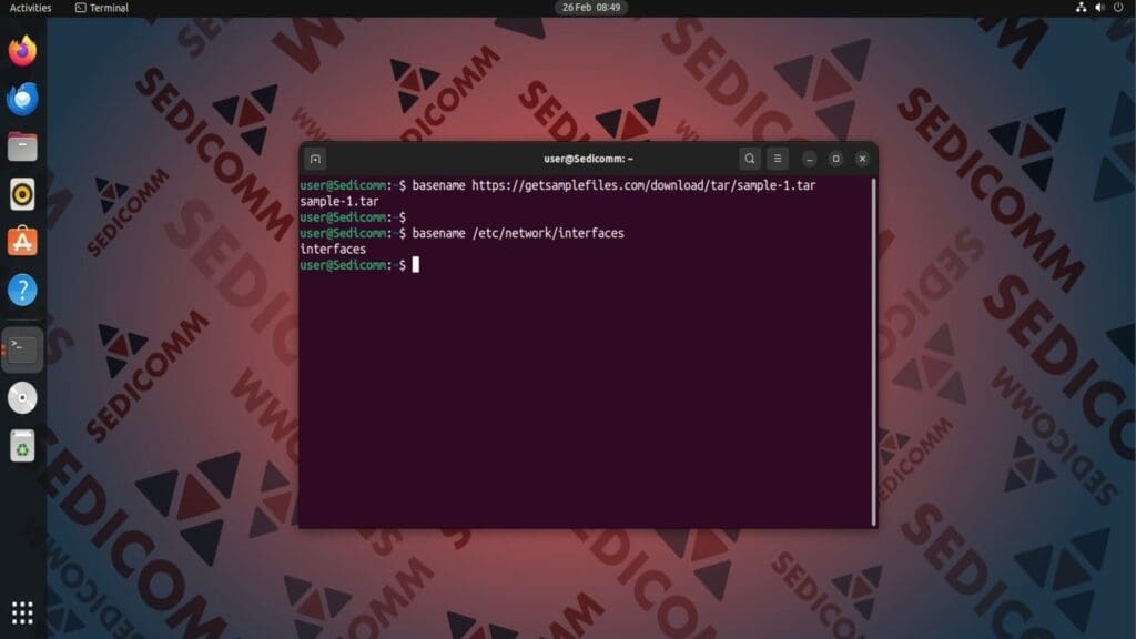 basename command line