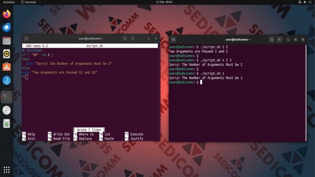 Check the Expected Number of Passed Arguments