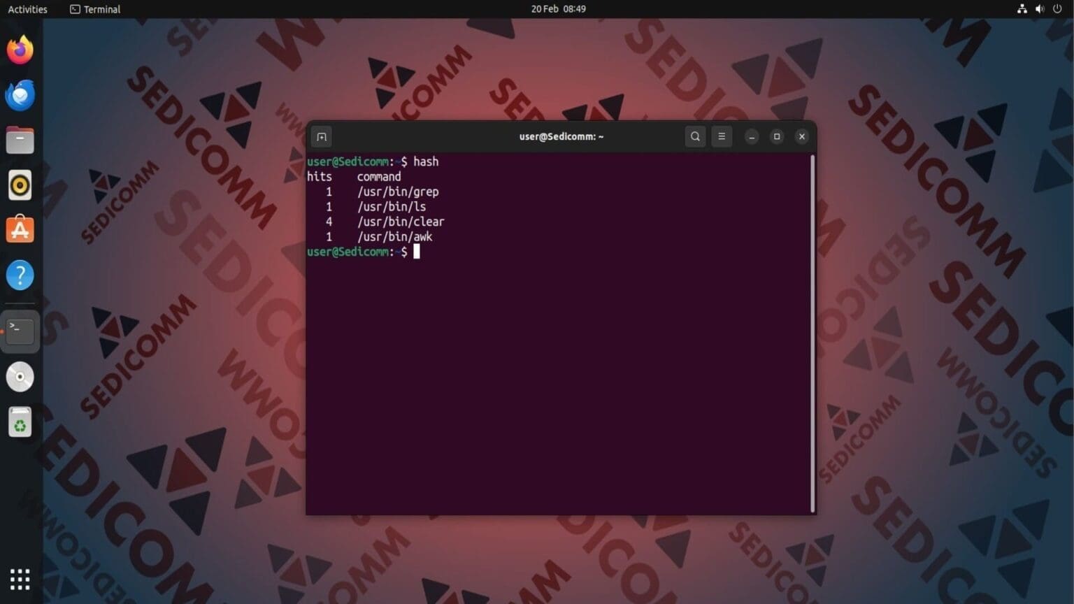 Команда hash в Linux с примерами