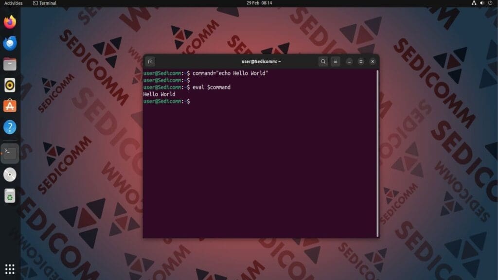 eval Dynamic Commands