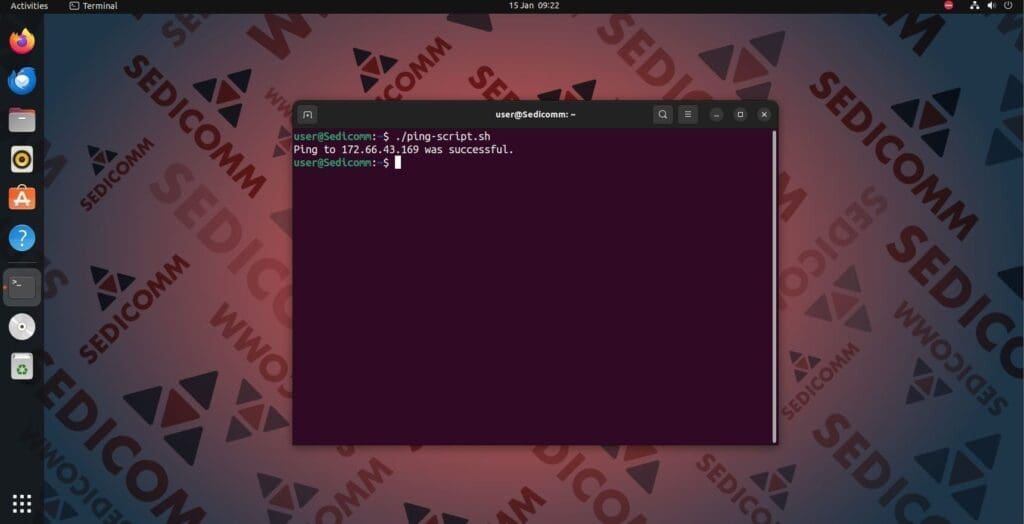 ping script 1 host execution