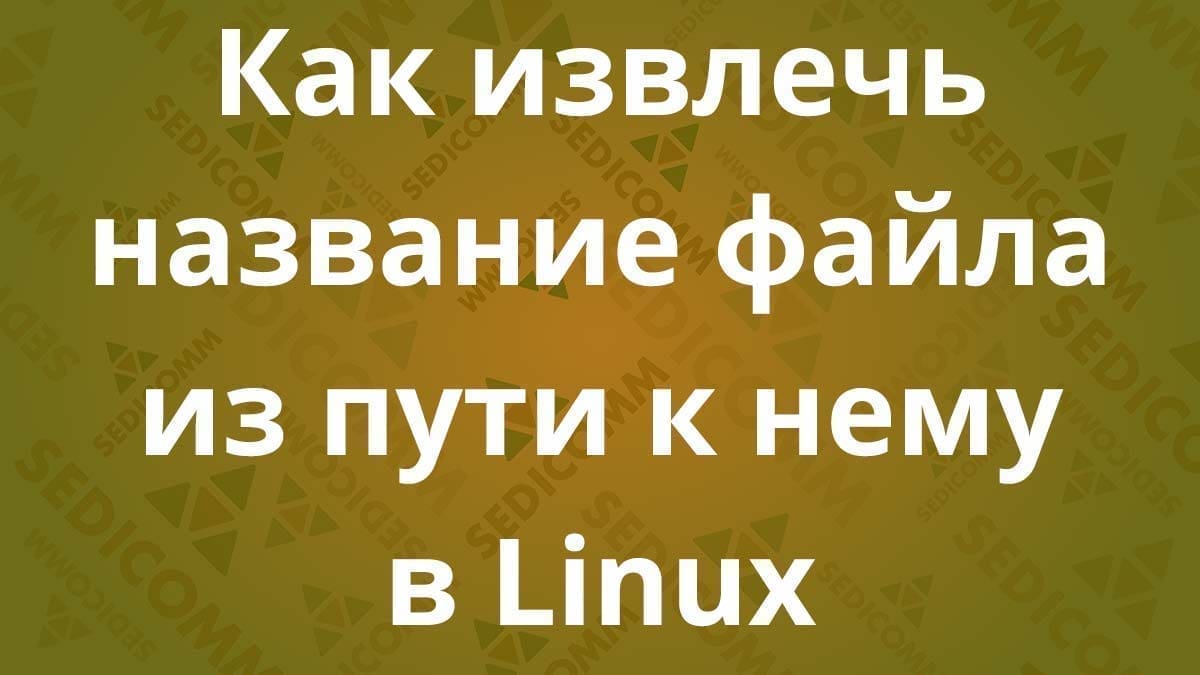 Как извлечь название файла из пути к нему в Linux