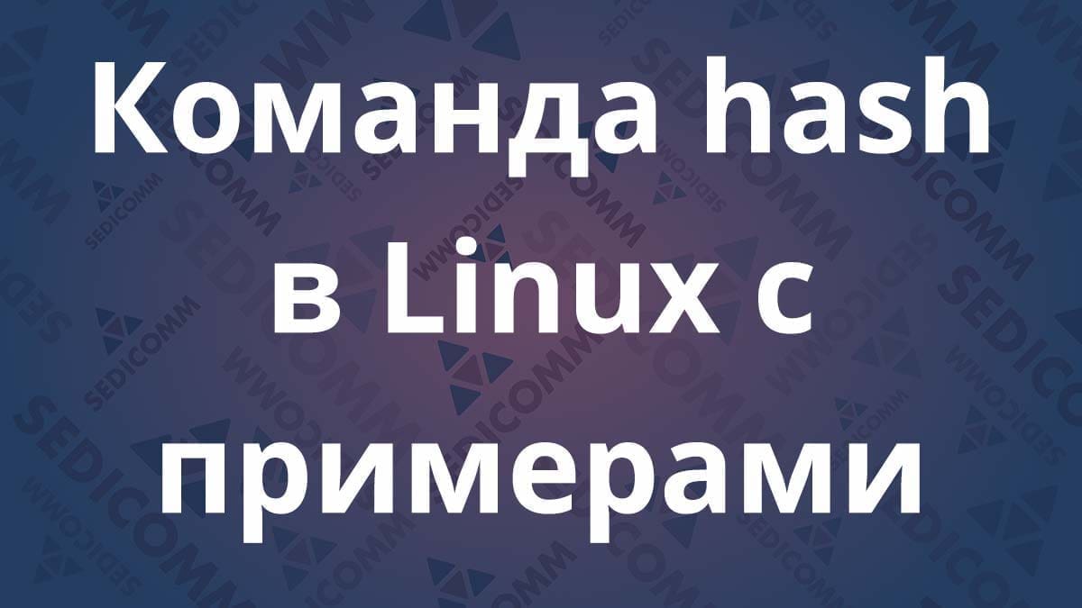 Команда hash в Linux с примерами