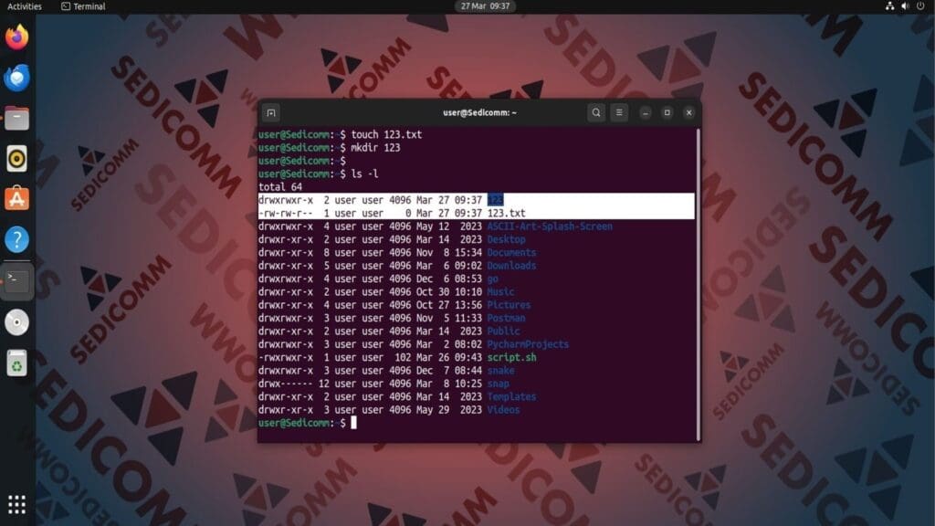 create new dir and file